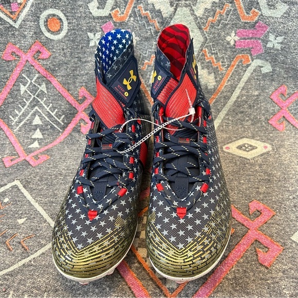 Under Armour Highlight MC TX LE Football Cleats American Flag Print Men's 12 - Picture 6 of 9